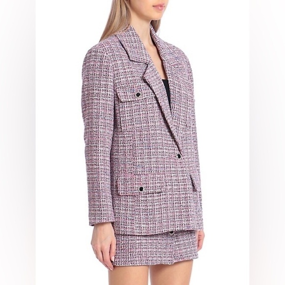 Avec Les Filles Single-Breasted Tweed Blazer Relaxed - Picture 2 of 11